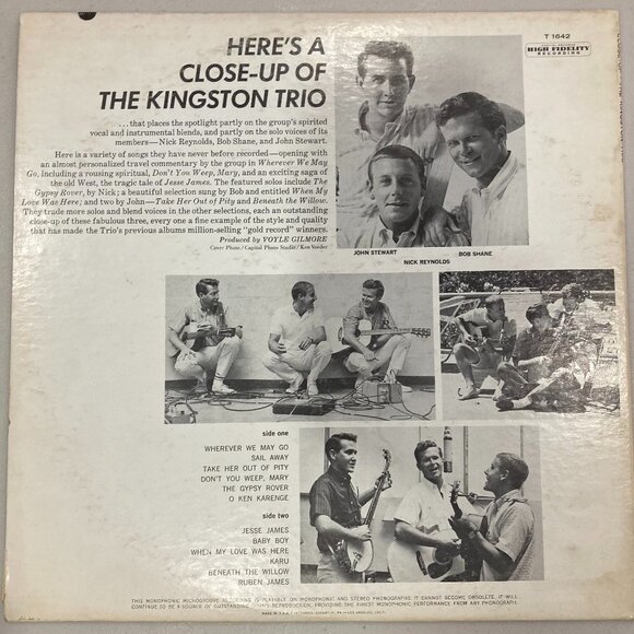 Kingston Trio Close - Up and Something Special VInyl Record LP Bundle Vintage - Picture 2 of 8